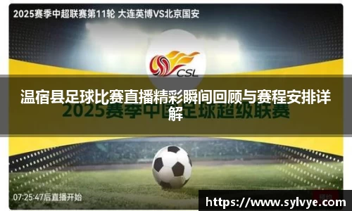 温宿县足球比赛直播精彩瞬间回顾与赛程安排详解
